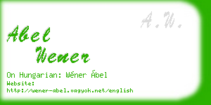 abel wener business card
