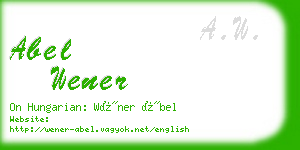 abel wener business card